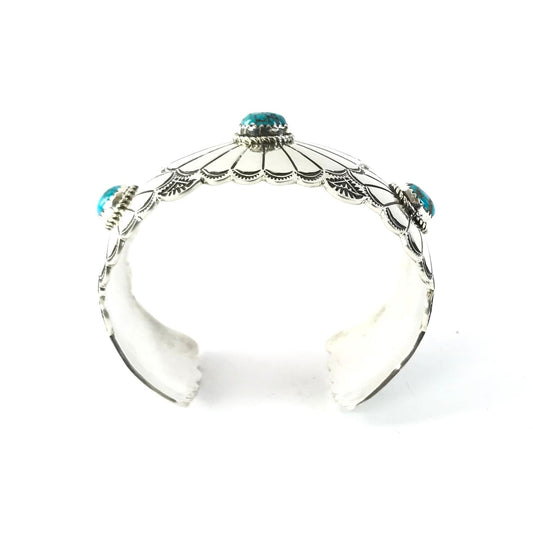 Charleston Willie Sterling Silver and Turquoise Bracelet-Indian Pueblo Store