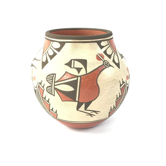 Marcellus and Elizabeth Medina Zia Bird Jar-Indian Pueblo Store