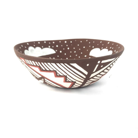Erma Homer and Brandon Kallestewa Water Bowl with Clouds-Indian Pueblo Store