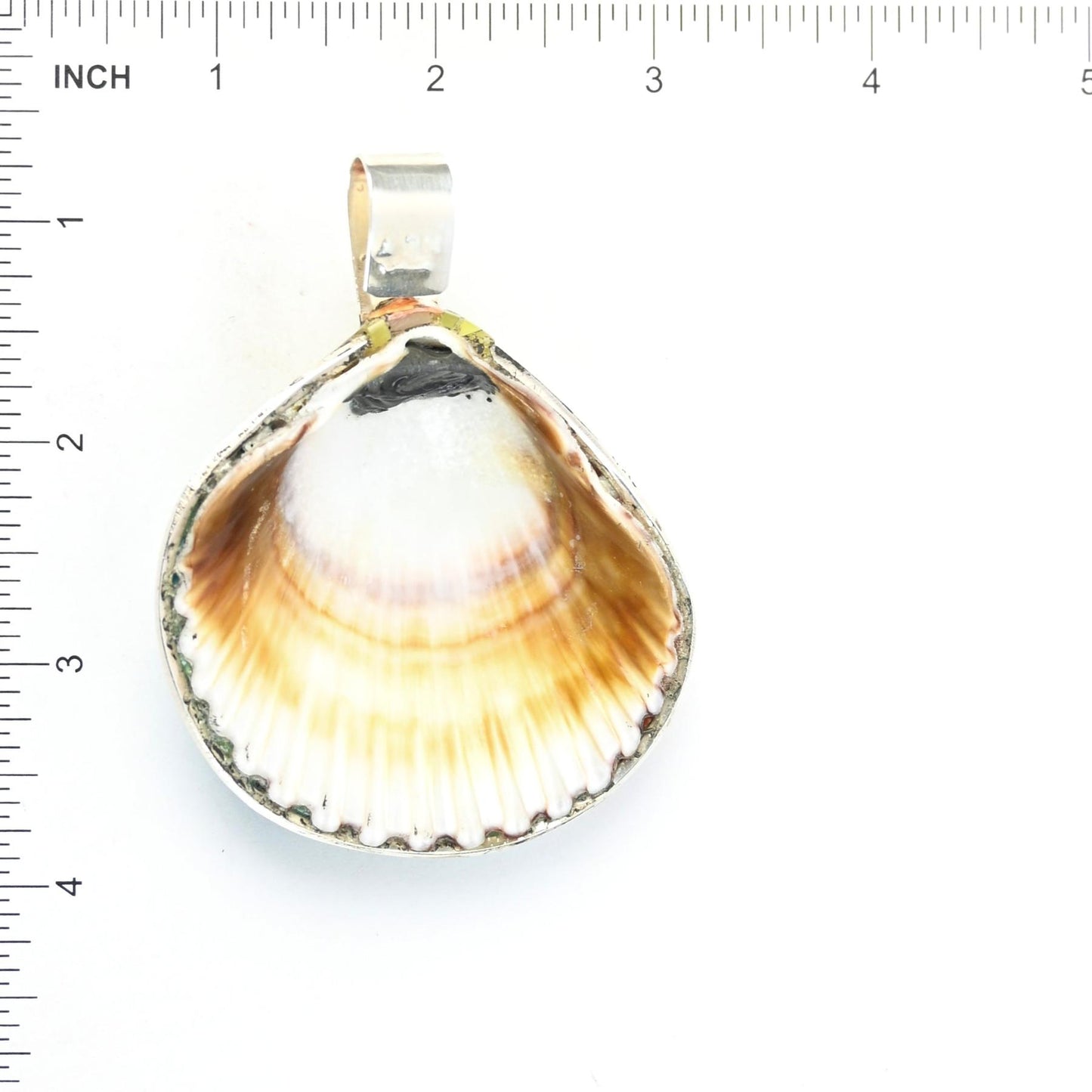 John and Mary Aguilar Santo Domingo Mosaic Shell Pendant-Indian Pueblo Store