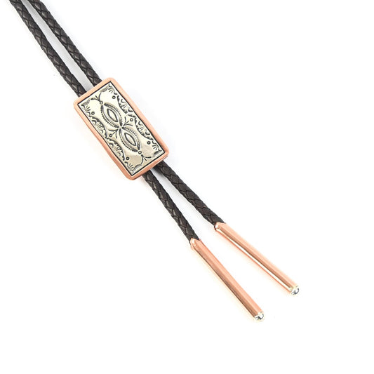 Randy Secatero Copper and Sterling Silver Stamp Bolo-Indian Pueblo Store