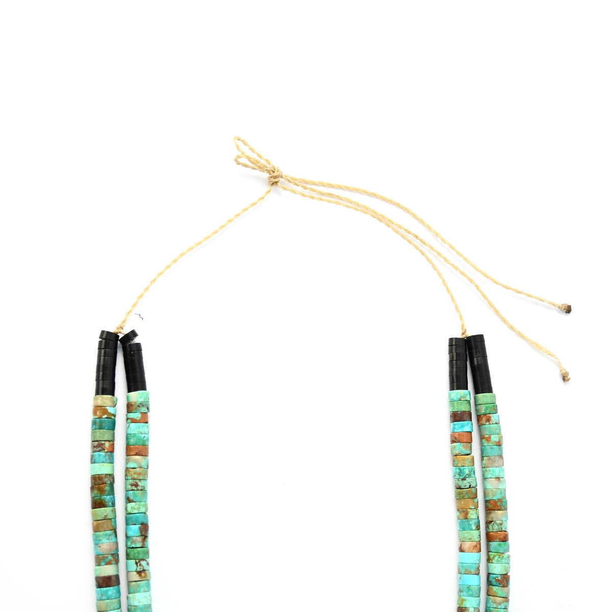 Torevia Crespin Turquoise 2-Strand Mosaic Inlay Shell Pendant Necklace and Earring Set-Indian Pueblo Store