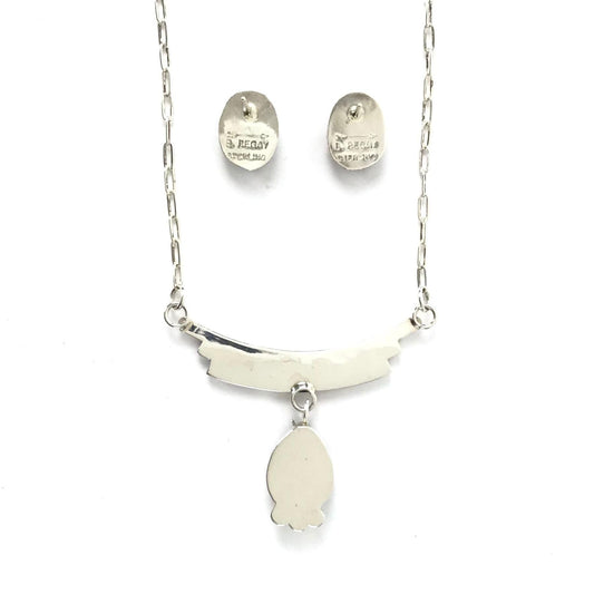 Turquoise Earring and Pendant Necklace Set-Indian Pueblo Store