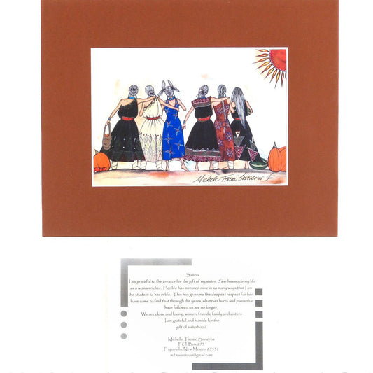 Michelle Tsosie Sisneros Small Six Sisters Harvest Print - Shumakolowa Native Arts