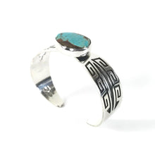 Load image into Gallery viewer, Everett and Mary Teller Royston Turquoise Overlay Bracelet-Indian Pueblo Store
