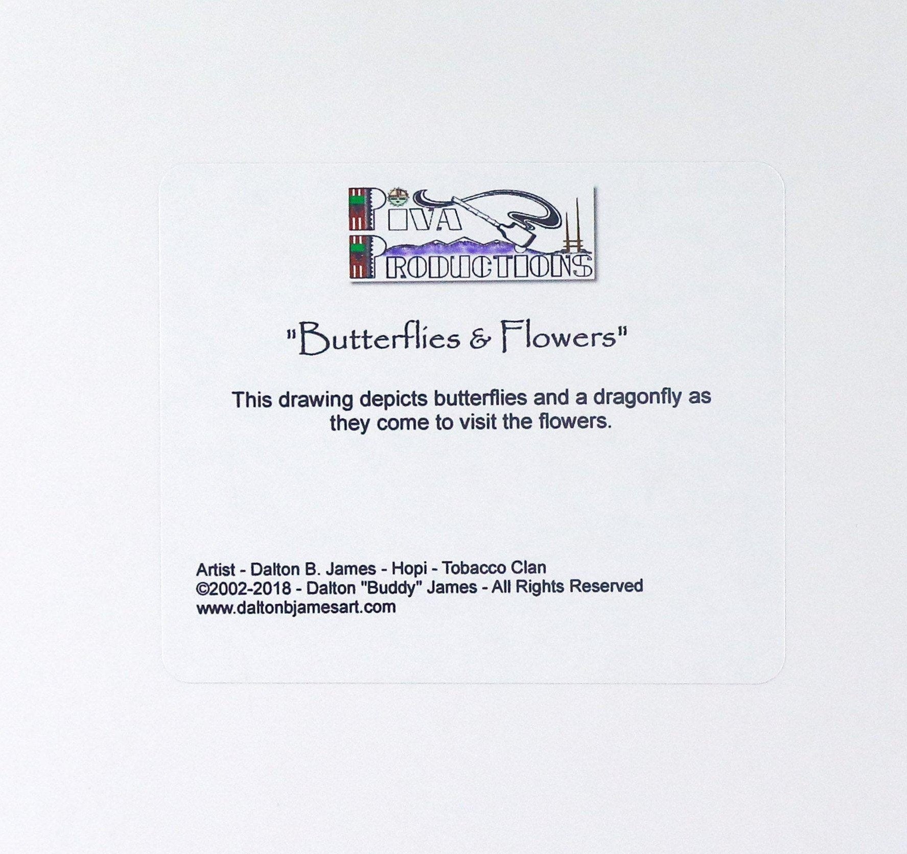 Dalton James Hopi Butterflies and Flowers Print - Shumakolowa Native Arts