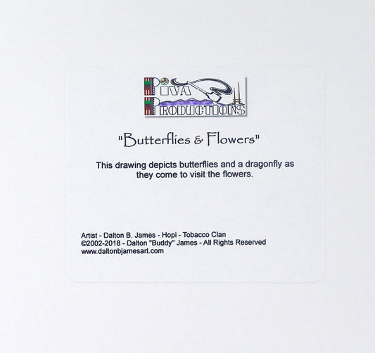 Dalton James Hopi Butterflies and Flowers Print - Shumakolowa Native Arts