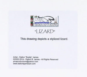 Dalton James Hopi Lizard I Print - Shumakolowa Native Arts