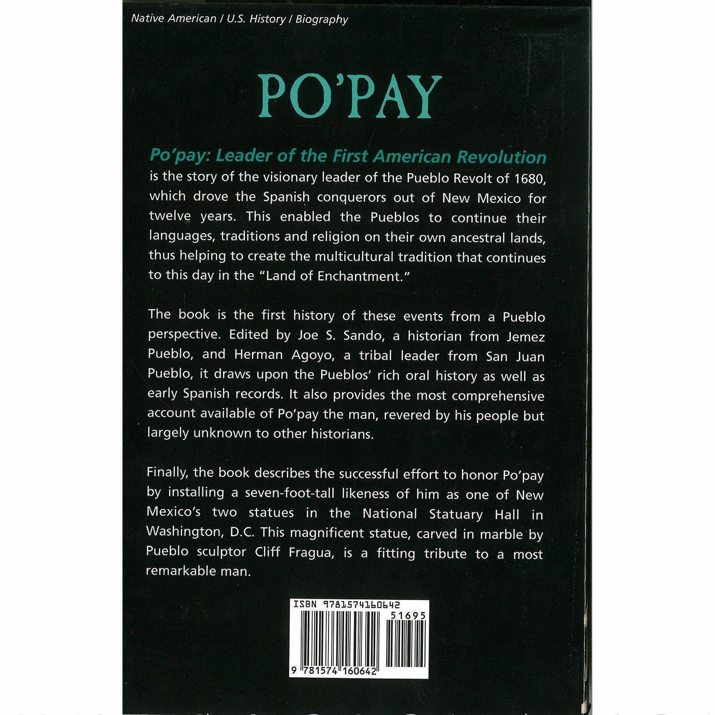 Po'Pay Leader of the first American Revolution - Shumakolowa Native Arts
