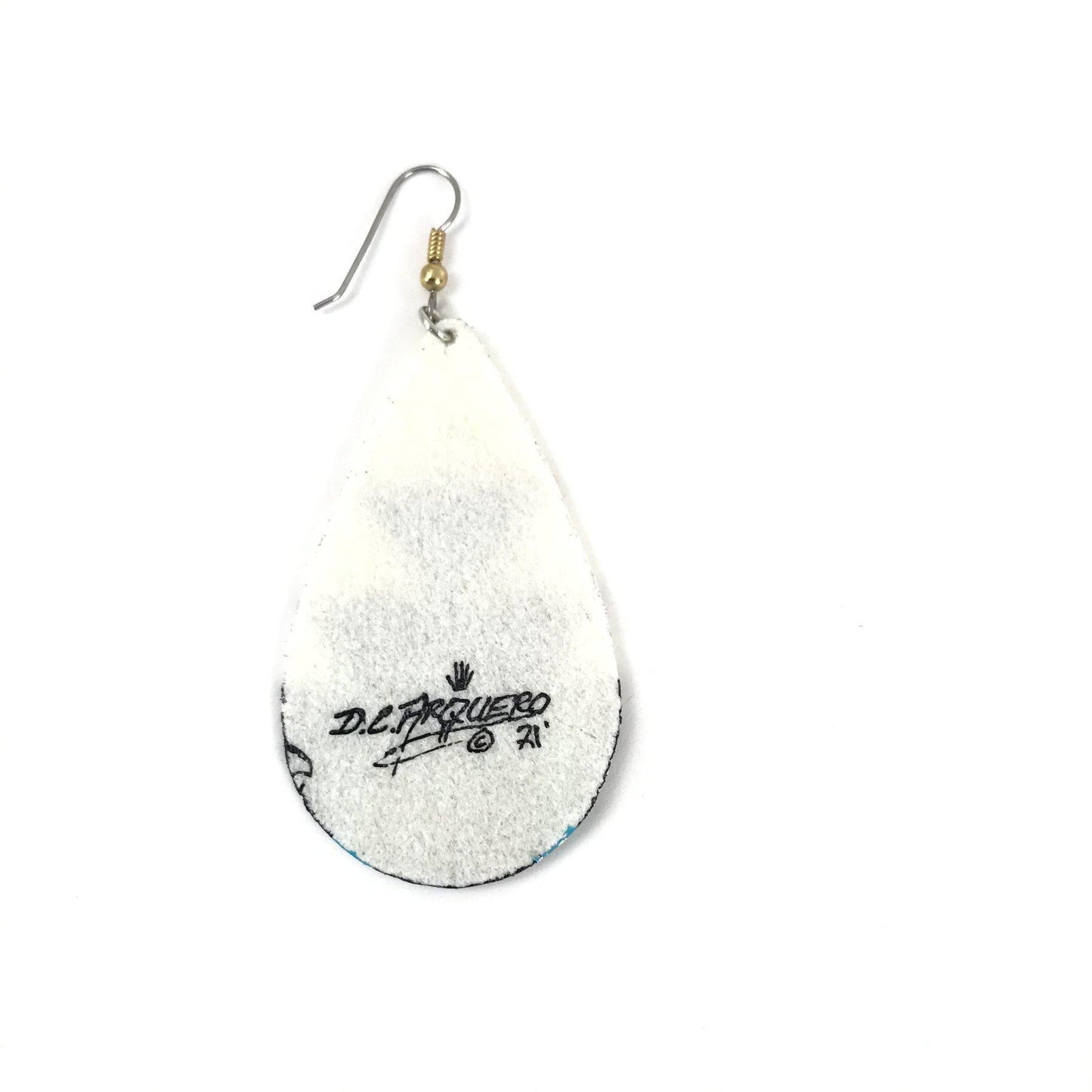 Dominic Arquero Manta Rawhide Earrings-Indian Pueblo Store