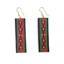 Load image into Gallery viewer, Dominic Arquero Rectangle Rawhide Earrings-Indian Pueblo Store
