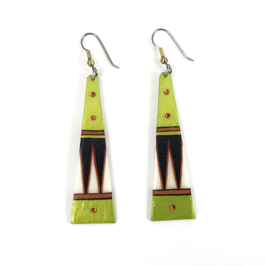 Dominic Arquero Teepee Rawhide Earrings-Indian Pueblo Store