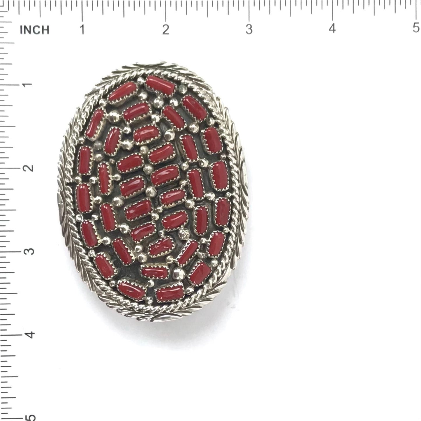 Darlene Begay Coral Buckle-Indian Pueblo Store