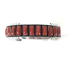 Load image into Gallery viewer, Angeline Touchine Coral Petit Point Bracelet-Indian Pueblo Store
