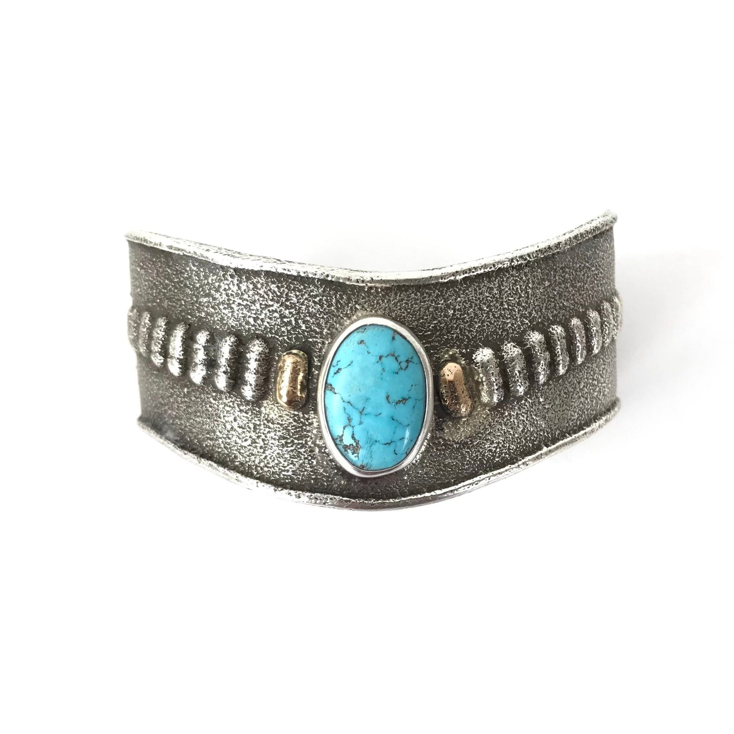 Joel Pajarito Turquoise Statement Bracelet-Indian Pueblo Store