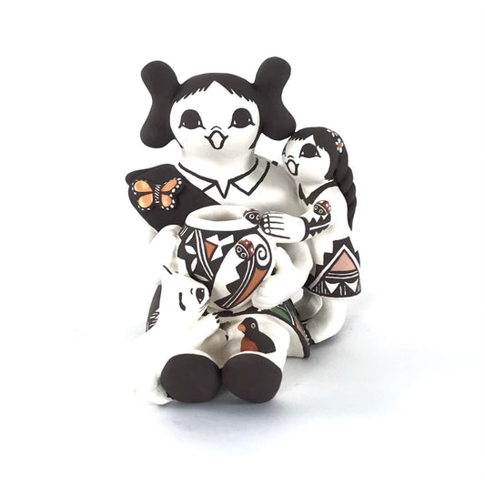 Marilyn Ray Storyteller with One Child and Cat-Indian Pueblo Store