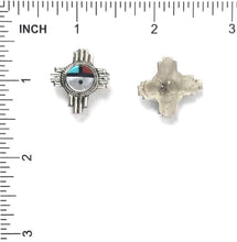 Load image into Gallery viewer, Zia Sun Symbol Post Earrings-Indian Pueblo Store
