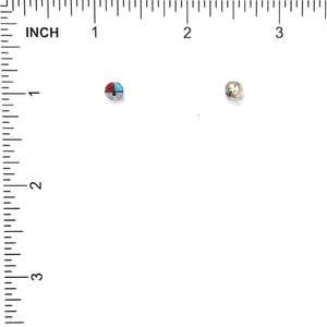 Small Sun Symbol Post Earrings-Indian Pueblo Store