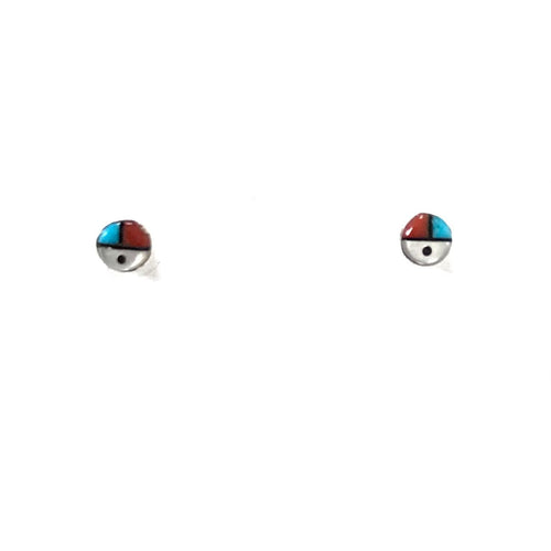 Small Sun Symbol Post Earrings-Indian Pueblo Store