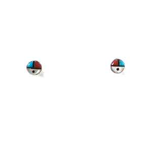 Small Sun Symbol Post Earrings-Indian Pueblo Store