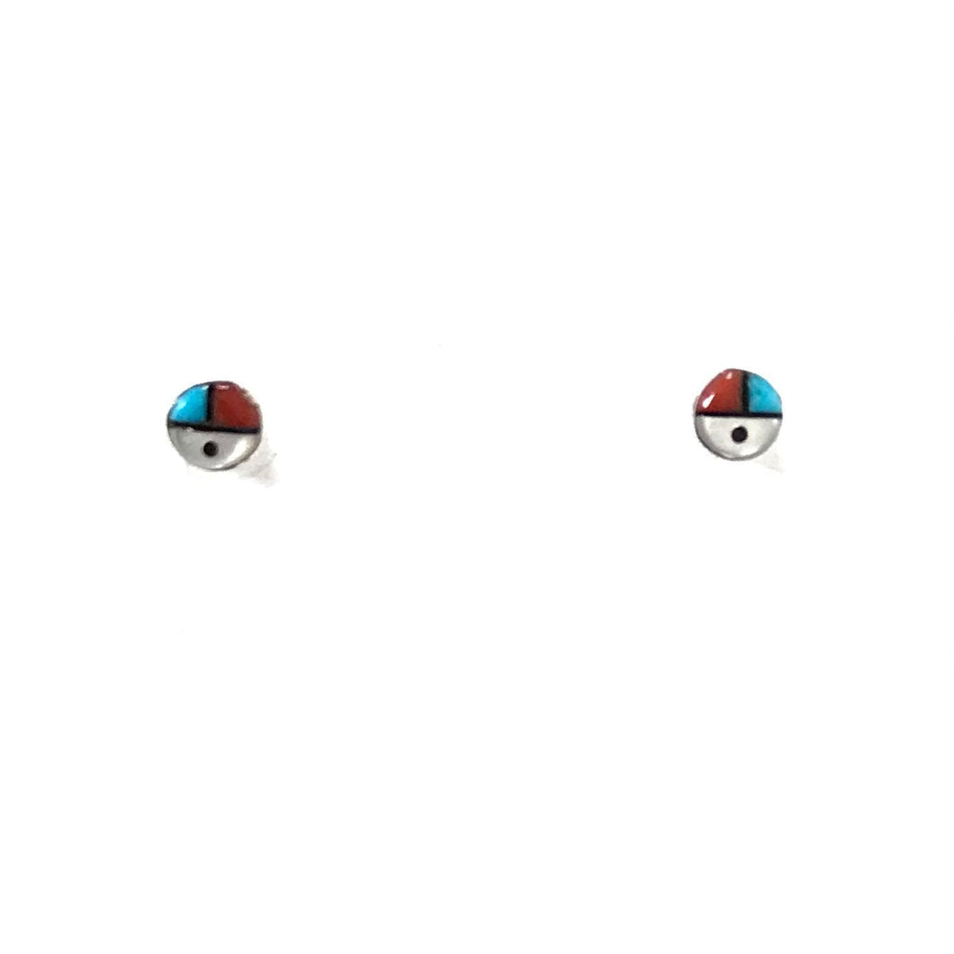 Small Sun Symbol Post Earrings-Indian Pueblo Store