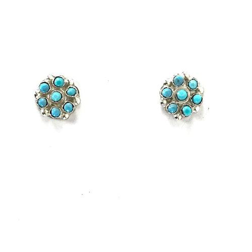 Small Snake Eye Cluster Earrings-Indian Pueblo Store