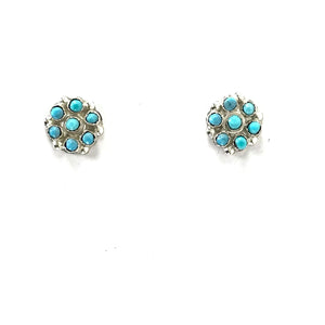 Small Snake Eye Cluster Earrings-Indian Pueblo Store