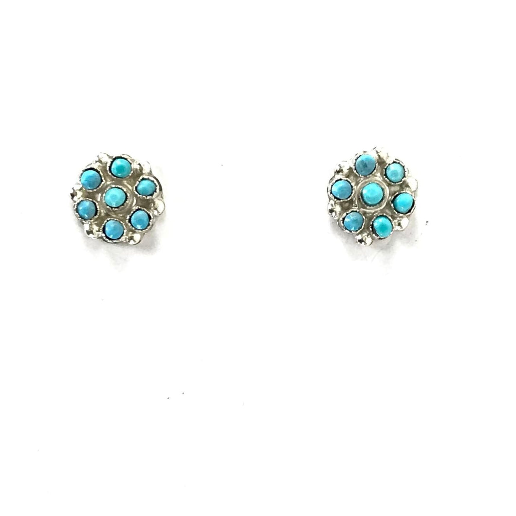 Small Snake Eye Cluster Earrings-Indian Pueblo Store