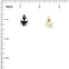 Load image into Gallery viewer, James Cheama Multi-gemstone Teardrop Inlay Earrings-Indian Pueblo Store
