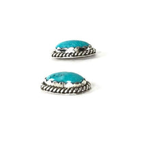 Load image into Gallery viewer, Judith Dixon Turquoise Oval Post Earrings-Indian Pueblo Store
