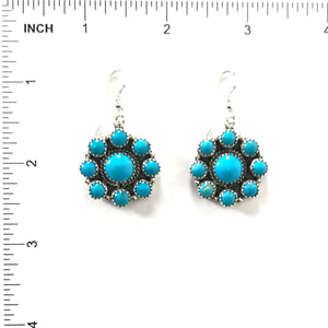 Anna Spencer Kingman Turquoise Cluster Necklace and Earring Set-Indian Pueblo Store