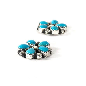 Turquoise Petit Point Cluster Post Earring-Indian Pueblo Store