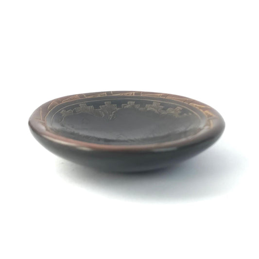 Kevin Naranjo Sgrafitto Mini Buffalo Plate-Indian Pueblo Store