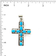 Load image into Gallery viewer, Turquoise Cross Pendant-Indian Pueblo Store
