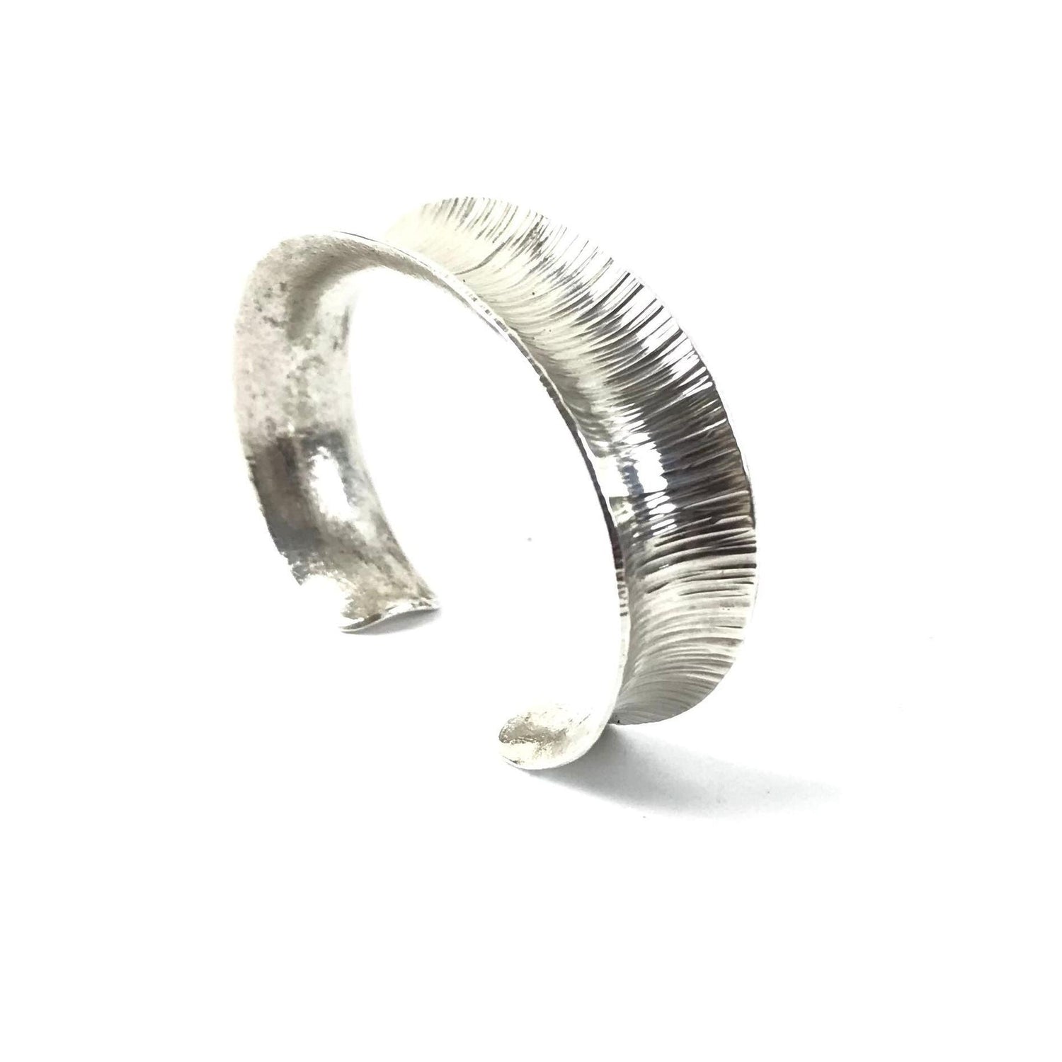 Duane Maktima Sterling Silver Concave Bracelet-Indian Pueblo Store