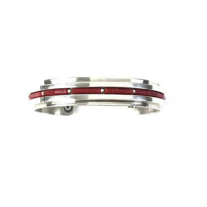 Aaron Brokeshoulder Coral Bracelet-Indian Pueblo Store