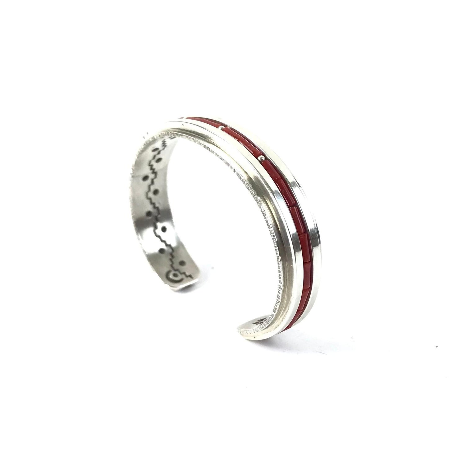 Aaron Brokeshoulder Coral Bracelet-Indian Pueblo Store