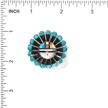 Load image into Gallery viewer, Multi-Gemstone Sunface Pin/Pendant-Indian Pueblo Store
