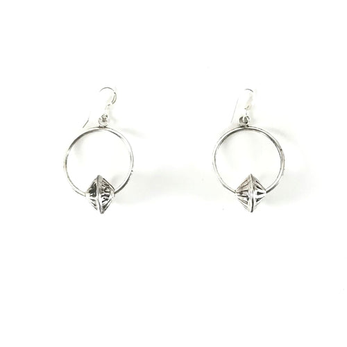 Preston Haley Fluted Bead Hoop Earring-Indian Pueblo Store