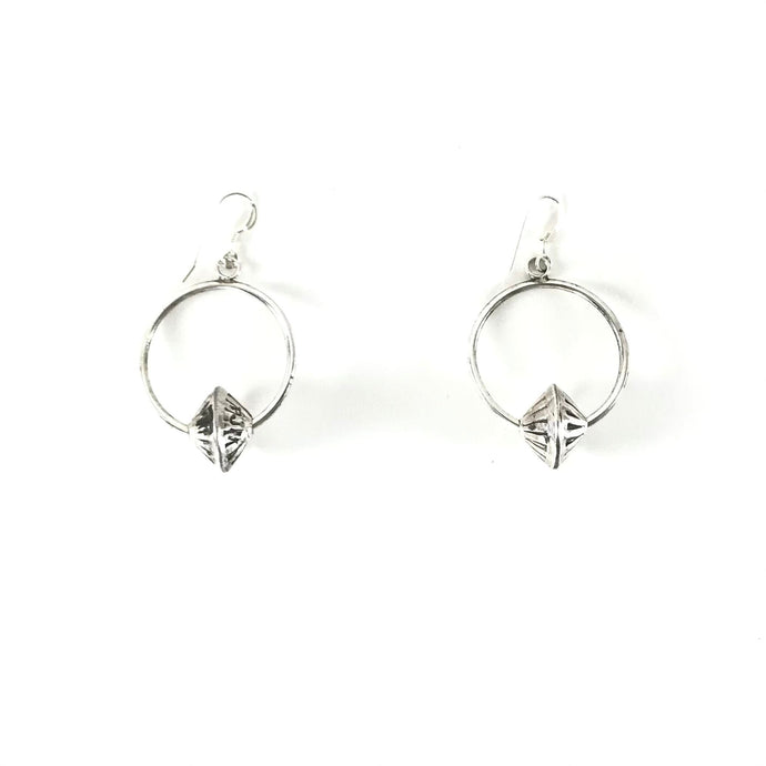 Preston Haley Fluted Bead Hoop Earring-Indian Pueblo Store
