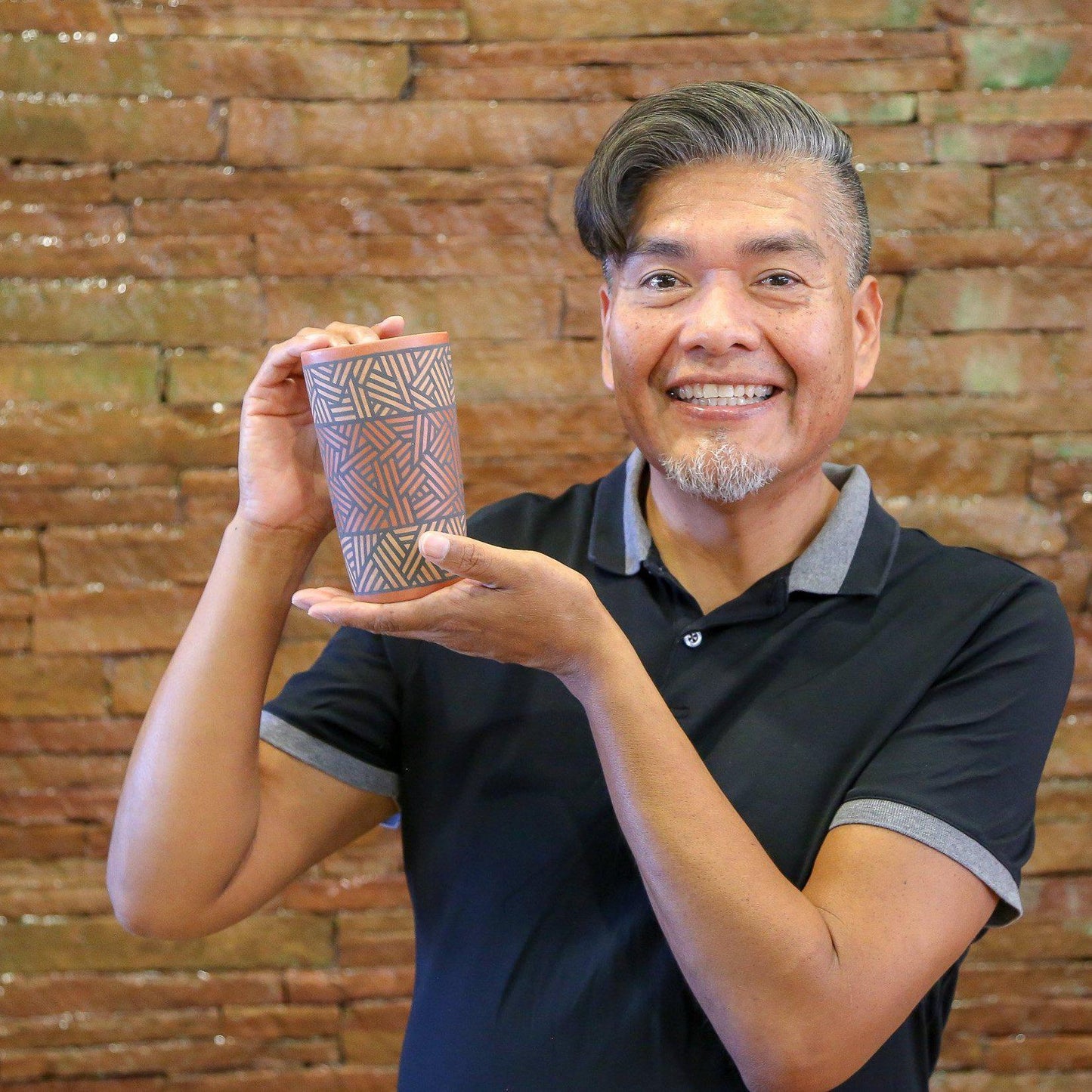 Hubert Candelario Pueblo Morning One Mug Gift Set-Indian Pueblo Store