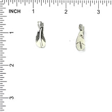 Load image into Gallery viewer, Small Sterling Silver Feather Earrings-Indian Pueblo Store
