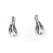 Load image into Gallery viewer, Small Sterling Silver Feather Earrings-Indian Pueblo Store
