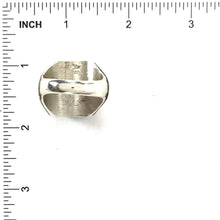 Load image into Gallery viewer, Sam Arviso Square Carved Blue Ridge Turquoise Ring-Indian Pueblo Store
