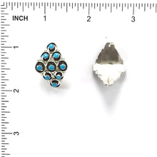Load image into Gallery viewer, Marlinda Booqua Turquosie Petit Point Half Hoop Earrings-Indian Pueblo Store
