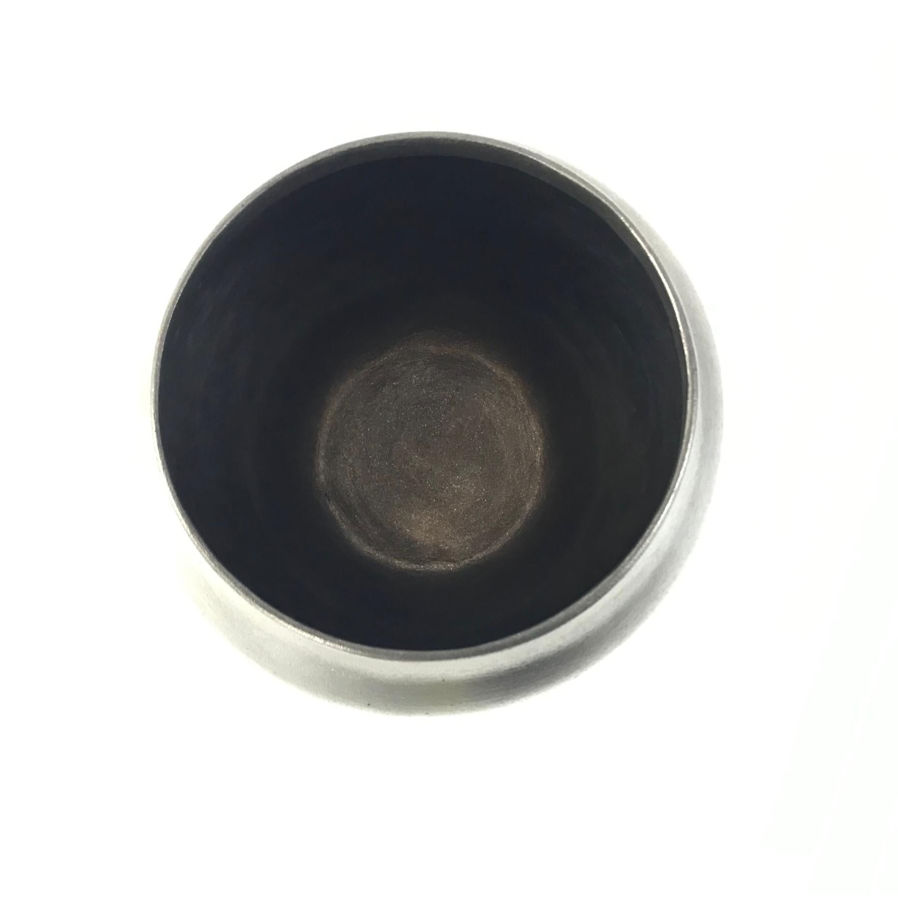 Clarenence Cruz Black Micaceous Bean Pot-Indian Pueblo Store