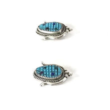 Load image into Gallery viewer, Tracey Bowekaty Turquoise Corn Earrings-Indian Pueblo Store
