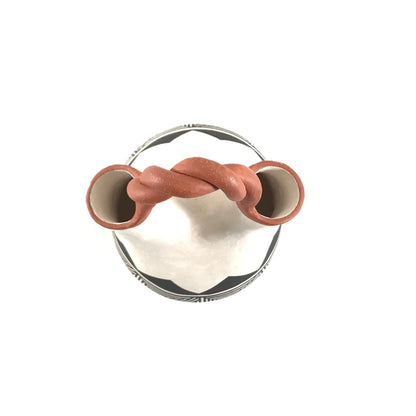 Flo and Lee Vallo Black on White Wedding Vase-Indian Pueblo Store