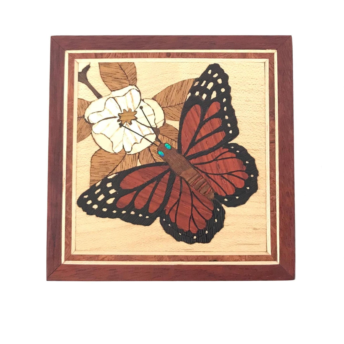 Stanton Lance Wood Inlay Butterfly Box-Indian Pueblo Store