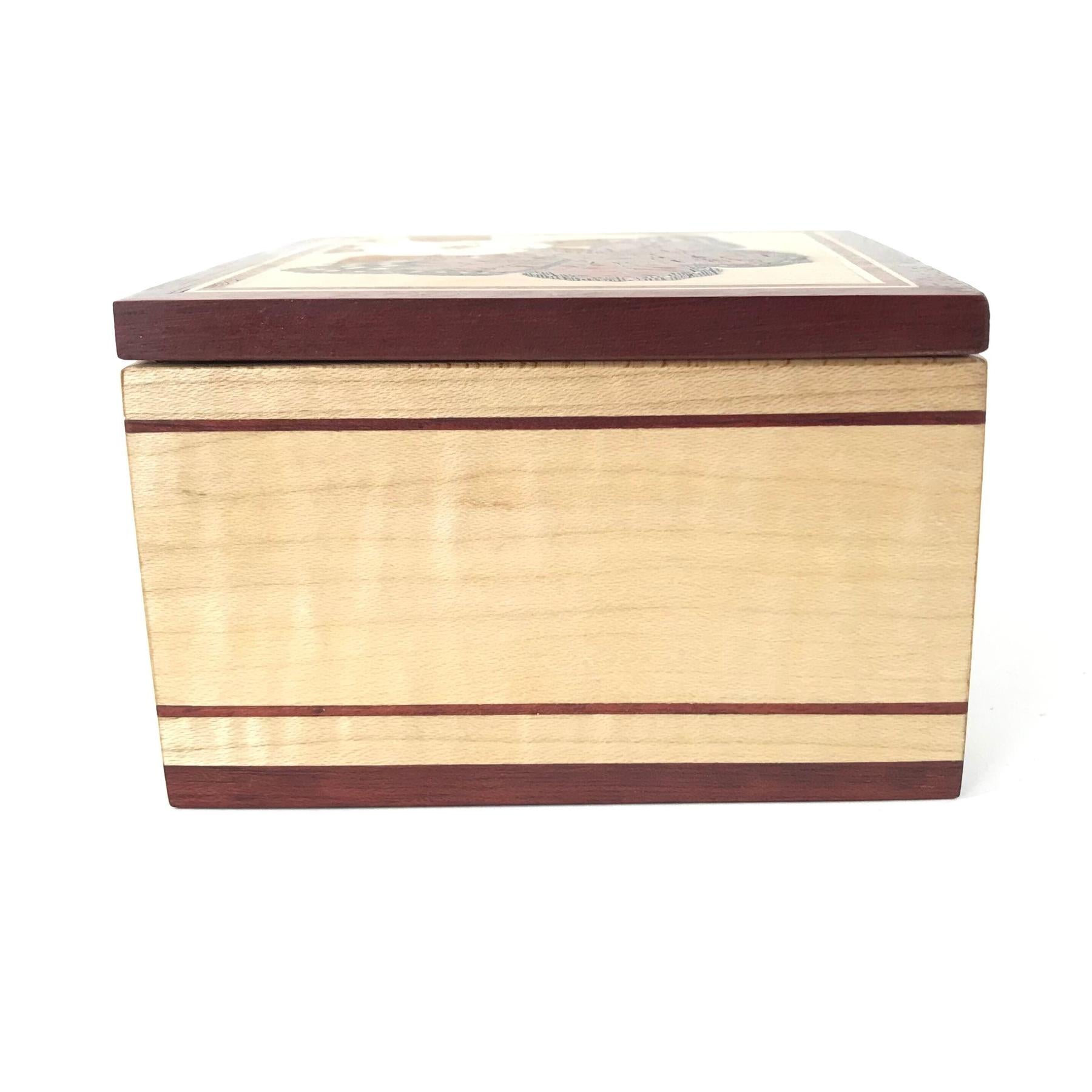 Stanton Lance Wood Inlay Butterfly Box-Indian Pueblo Store